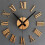 (Silver) DIY Large Wall Clock Mirror Surface Sticker Modern Style Home Decoration Design 6
