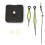 Green & Black Luminous Hands DIY Quartz Clock Spindle Movement 3