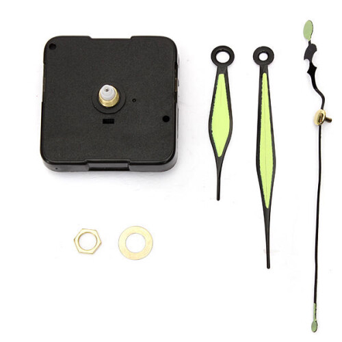 Green & Black Luminous Hands DIY Quartz Clock Spindle Movement 2