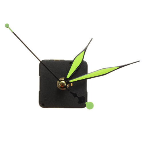 Green & Black Luminous Hands DIY Quartz Clock Spindle Movement 1