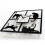 Four Cat Pattern Acrylic Wall Clock Black Quartz Bedroom Living Room 6