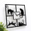 Four Cat Pattern Acrylic Wall Clock Black Quartz Bedroom Living Room 3