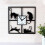 Four Cat Pattern Acrylic Wall Clock Black Quartz Bedroom Living Room 1