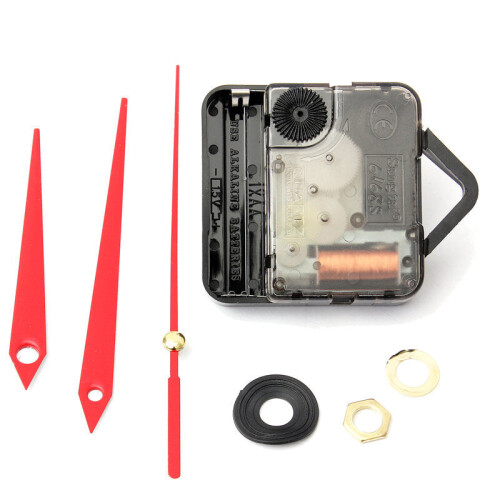 DIY Red Triangle Hands Quartz Wall Clock Movement Mechanism 2