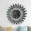 Large Modern 3D Crystal Wall Clock Luxury Round Dial Black Drops Home Office 8