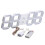 (White) Large Modern Digital Led Skeleton Wall Clock 7