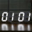 (White) Large Modern Digital Led Skeleton Wall Clock Timer 24/12 Hour Display 3D Gife 8