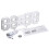 (White) Large Modern Digital Led Skeleton Wall Clock Timer 24/12 Hour Display 3D Gife 4
