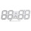 (White) Large Modern Digital Led Skeleton Wall Clock Timer 24/12 Hour Display 3D Gife 2