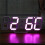 (White) Large Modern Digital Led Skeleton Wall Clock Timer 24/12 Hour Display 3D Gife 7