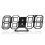 (White) Large Modern Design Digital Led Wall Clock Watches 24 Or 12-Hour Display 10