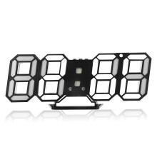(White) Large Modern Design Digital Led Wall Clock Watches 24 Or 12-Hour Display