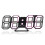 (White) Large Modern Design Digital Led Wall Clock Watches 24 Or 12-Hour Display 11