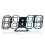 (White) Large Modern Design Digital Led Wall Clock Watches 24 Or 12-Hour Display 12
