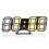 (White) Large Modern Design Digital Led Wall Clock Watches 24 Or 12-Hour Display 13