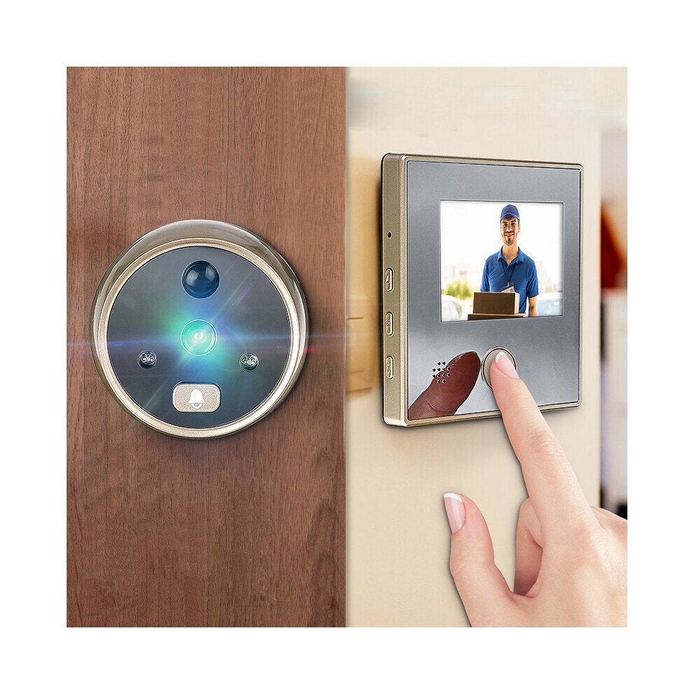 3Inch LCD Wired Digital Peephole Viewer 120 Door Security Doorbell Video Camera