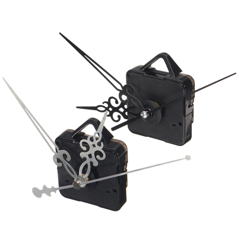 (Silver) Silent DIY Quartz Wall Clock Movement Mechanism Mute Hands Repair Tool Parts Kit