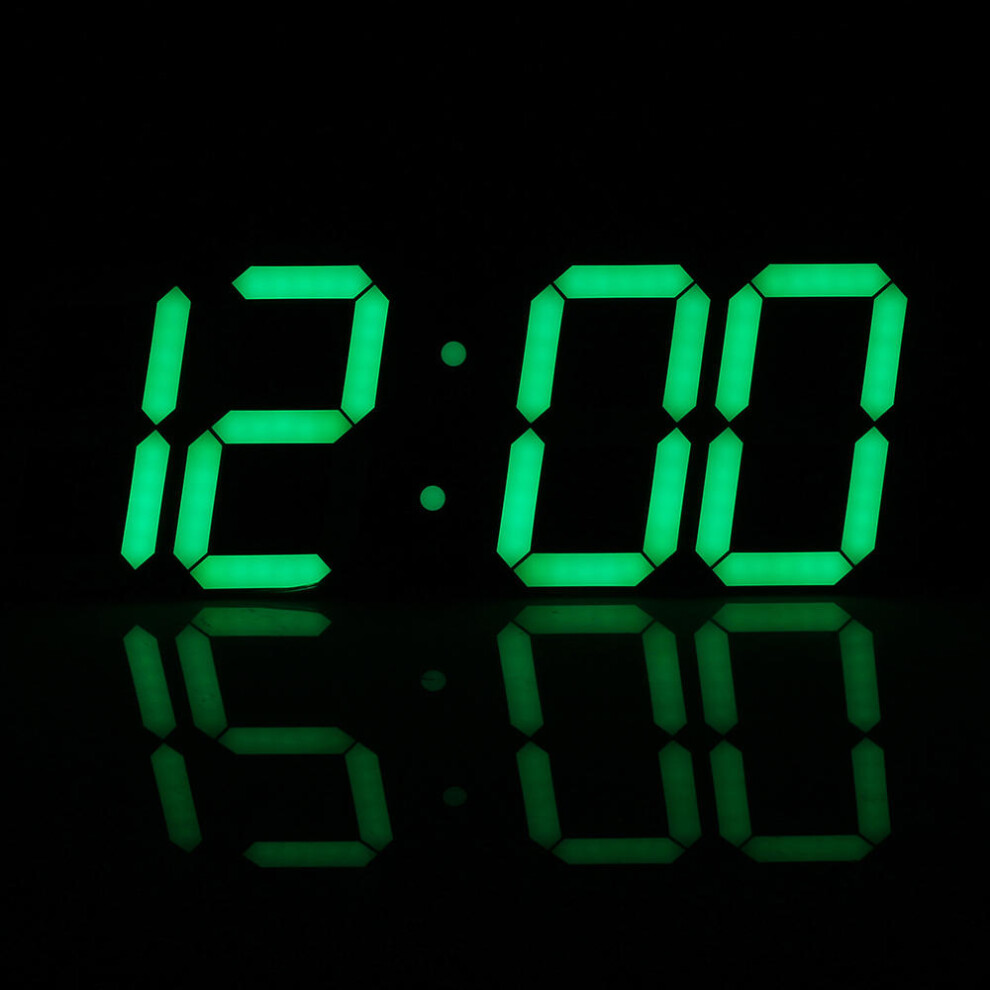 (Green) Super Large Digital Wall Clocks LED Alarm Clock Countdown Timer Remote Control