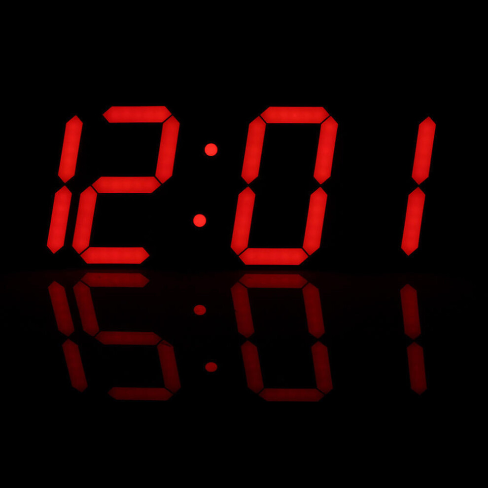 (Red) Super Large Digital Wall Clocks LED Alarm Clock Countdown Timer Remote Control