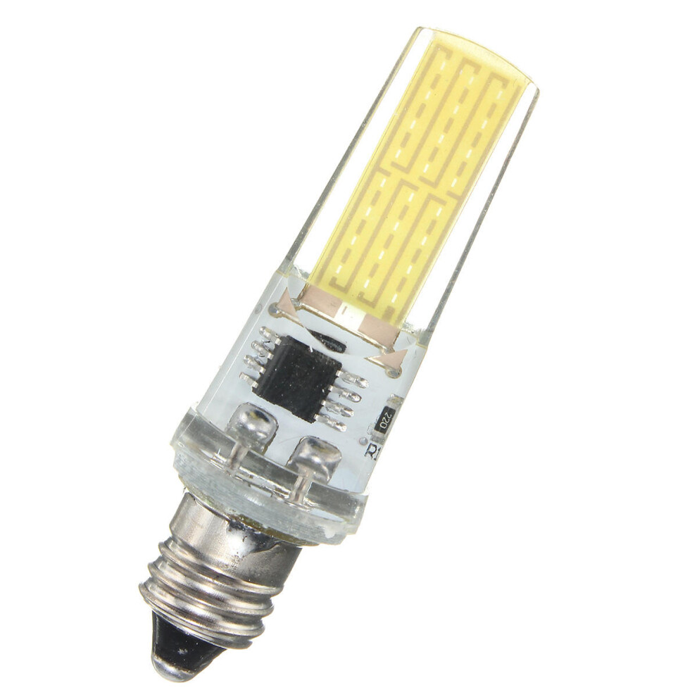 (Pure White, E12) Dimmable E11 E12 E14 E17 G8 BA15D 2.5W LED COB Silicone Light Lamp Bulb 220V