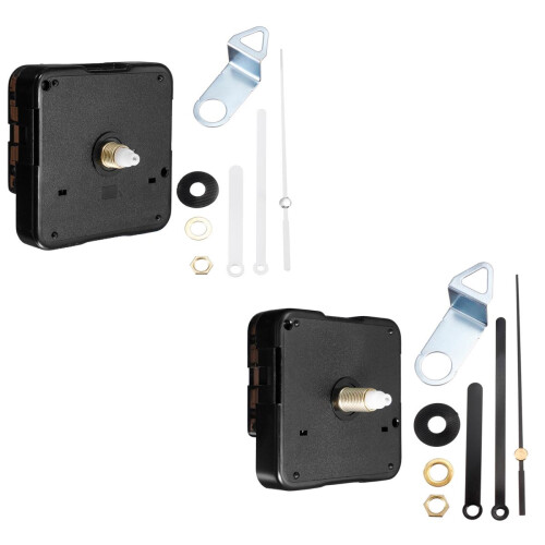 (Black) DIY Quartz Silent Clock Wall Clock Movement Mechanism Hour Minute Second Hand 2