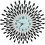 (Gold) Black/Gold Iron Wall Clock Geometric Diamond Wall Clock without Battery 10