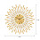 (Gold) Black/Gold Iron Wall Clock Geometric Diamond Wall Clock without Battery 8