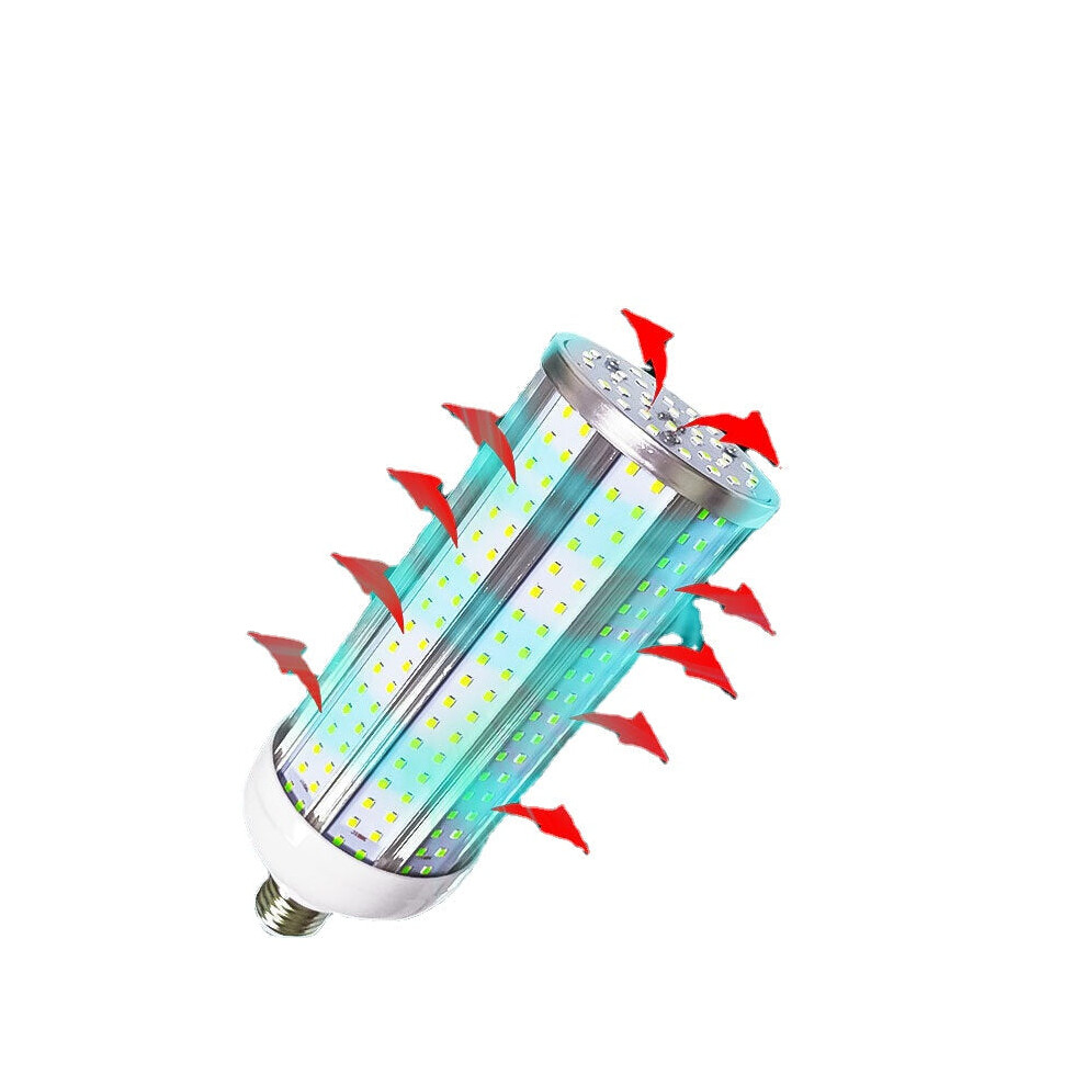 (220V, With Remote) 100W UV Germicidal Sterilizer Lamp LED UVC E27 Home Disinfection Light Bulb