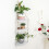 (Brown) 3-Tier Wall-mounted Floating Hanging Rack Corner Shelf Organizer Decor 3