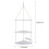 (Brown) 3-Tier Wall-mounted Floating Hanging Rack Corner Shelf Organizer Decor 10