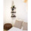 (Brown) 3-Tier Wall-mounted Floating Hanging Rack Corner Shelf Organizer Decor 6