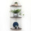 (Brown) 3-Tier Wall-mounted Floating Hanging Rack Corner Shelf Organizer Decor 2