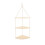 (Brown) 3-Tier Wall-mounted Floating Hanging Rack Corner Shelf Organizer Decor 12