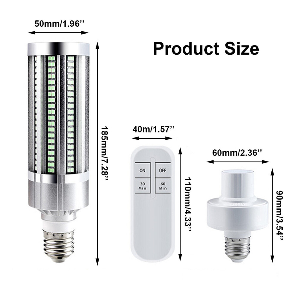 (220V, With Remote) 60W UV Disinfection Lamp Home Germicidal Bulb Timer Control Sterilization Lights-image-OPC-PGKPVTP-NEW