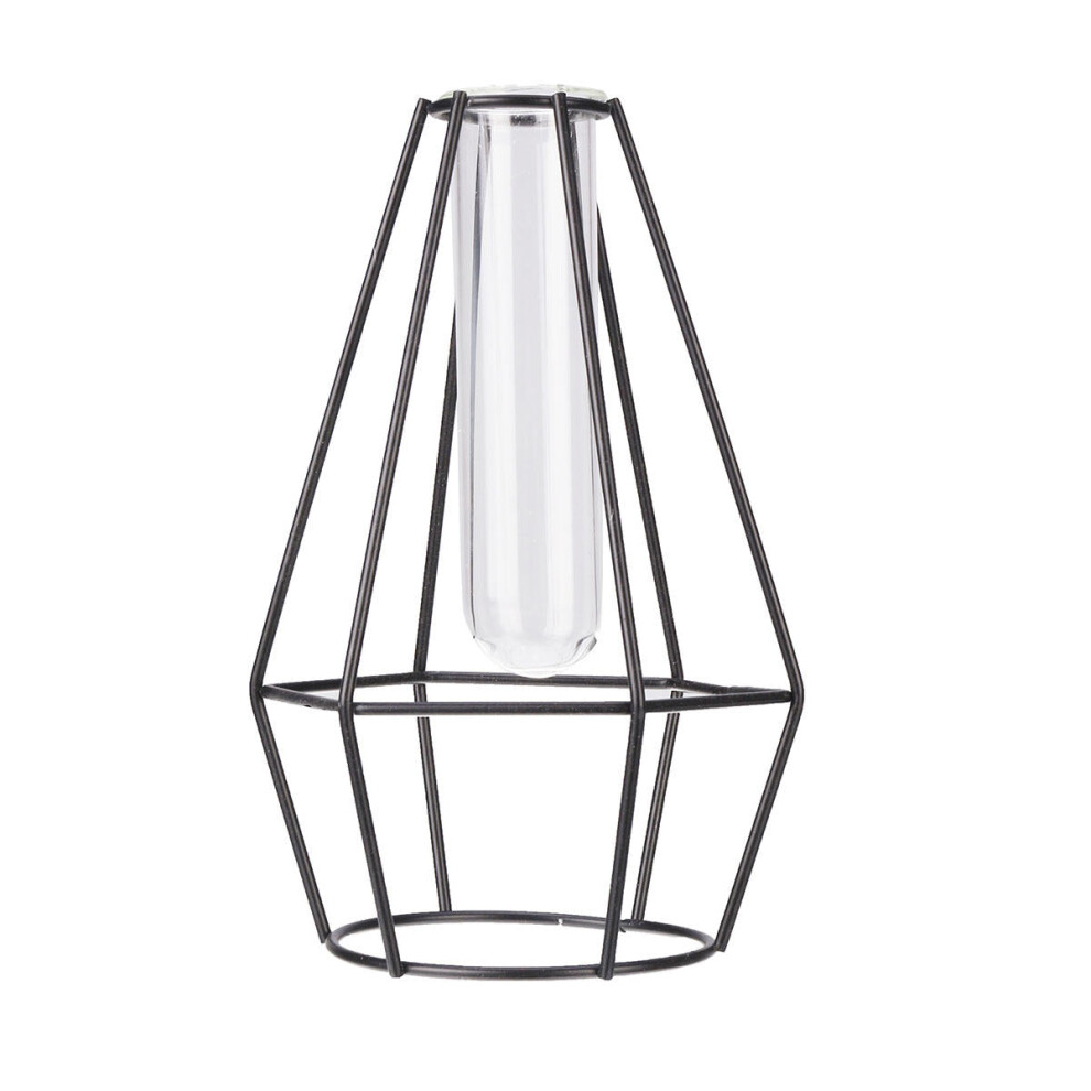 (#4) Creative Hanging Test Tube Glass Vase Hydroponic Flower Container + Base Holder-image-OPC-PGKPVWY-NEW