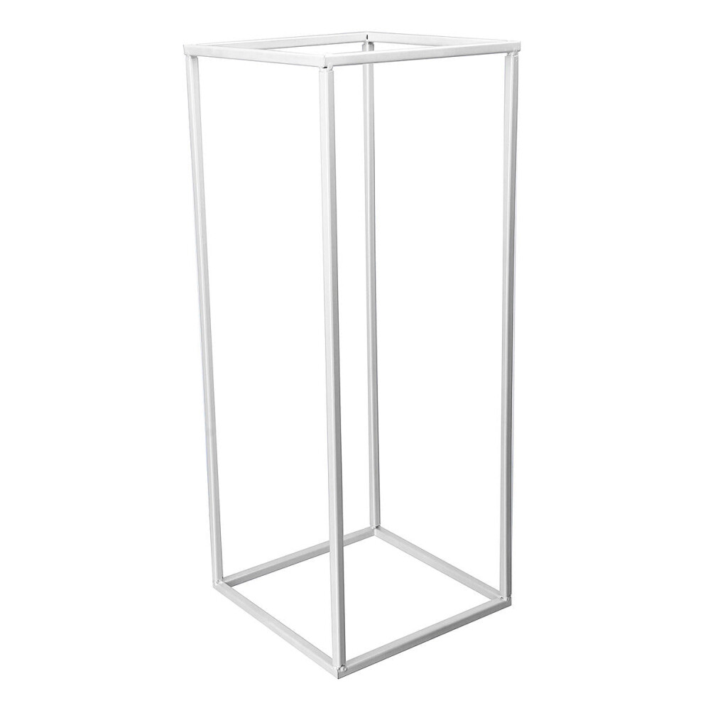 (White) Flower Rack Wedding Metal Art Geometric Column Vase Stand Prop Party Detachable