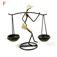 (F) Nordic Metal Candlestick Abstract Character Sculpture Candle Holder Decorations
