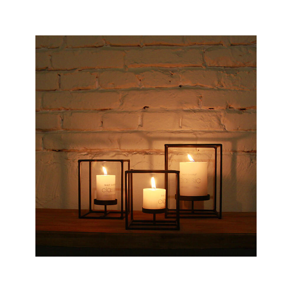 (L) Iron Art Candle Holder Black Hollow Out Candelabra Candle Holders Candle Stick Candle Home Decor
