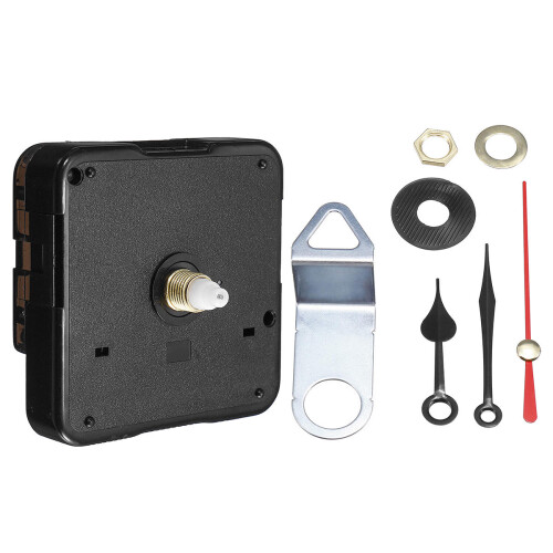 Quartz Silent Clock Movement Mechanism Module DIY Kit Hour Minute Second Hand Red 2