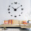 (Gold) Large DIY 3D Wall Clock Home Decor Mirror Sticker Art Decorative Clock 5