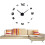 (Gold) Large DIY 3D Wall Clock Home Decor Mirror Sticker Art Decorative Clock 2