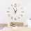 (Silver) Large 3D DIY Wall Clock Roman Numerals Clock Frameless Mirror Surface Wall Sticker Home Dcor for Li 2