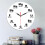 (White) Creative Chemical Element Table Wall Clock 3D Wall Clock For Home Office Decorations 3