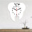 (White) Tooth Shape Wall Clock Quartz Wall Clock 3D Wall Clock For Home Office Decorations 8