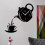 (White) Creative Teapot Head Wall Clock Animal Wall Clock For Home Office Decorations 3