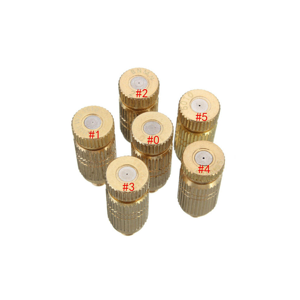 3/16 Inch Garden Irrigation Brass Misting Spray Nozzle Cooling Humidification Lawn Sprinkler