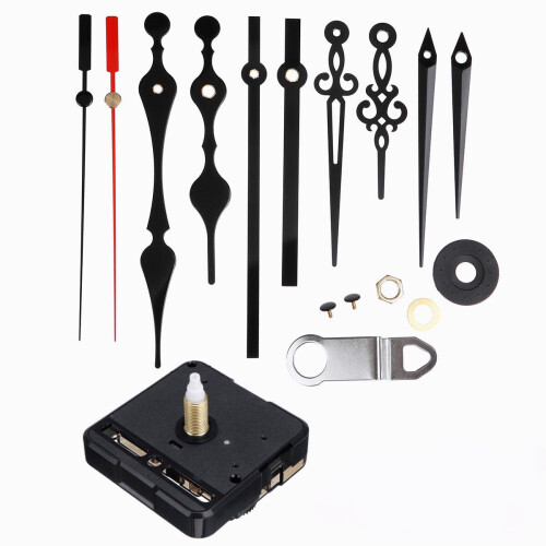 4 Type Quartz Clock Movement Mechanism DIY Kit Hour Minute Second Hand Red Black 2