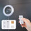 (White) Remote Control LED Wall Clock Time or Temperature Display Ring Light Alarm Clock 5