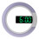 (White) Remote Control LED Wall Clock Time or Temperature Display Ring Light Alarm Clock 9