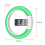 (White) Remote Control LED Wall Clock Time or Temperature Display Ring Light Alarm Clock 6